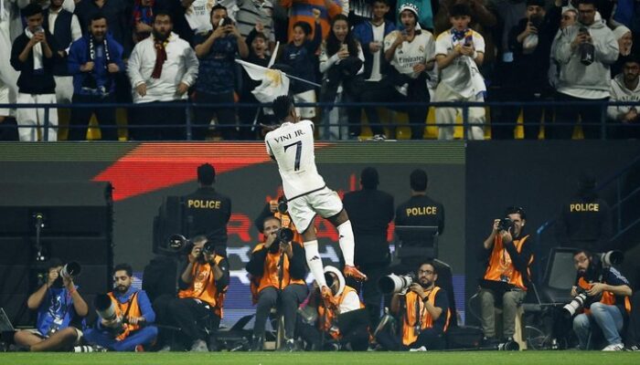 Selebrasi Ala CR7 saat Bantai Barca, Vinicius Jr: Dia Idola Saya dan Bermain Disini