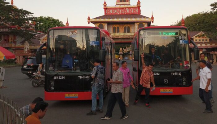 DAMRI Kembali Beroperasi Rute Bus Listrik BTS Terminal Purabaya – ITS – Kenjeran Park via MERR Surabaya