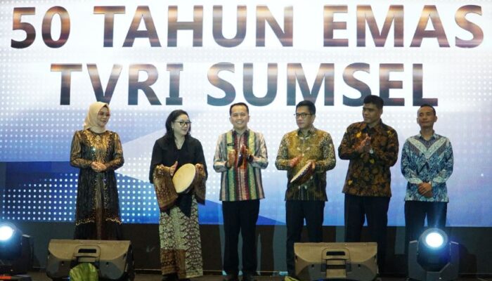 Malam Puncak 50 Tahun Emas TVRI Sumsel, Pj Gubernur Sumsel Fatoni: Peran Media Sangat Penting