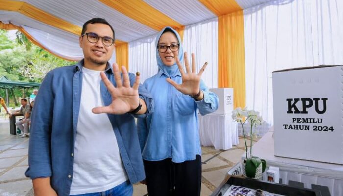 Pilar Saga Ichsan, Wakil Wali Kota Tangsel, Memilih di TPS Sutera Narada: Menyongsong Indonesia Emas 2045