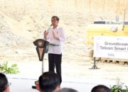 Groundbreaking Telkom Smart Office oleh Presiden Joko Widodo di Ibu Kota Nusantara