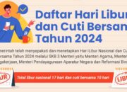Jadwal Hari Libur Nasional dan Cuti Bersama Tahun 2024 Termasuk Idul Adha Menurut SKB 3 Menteri