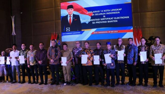 Kota Tangerang Dinyatakan sebagai Kota Lengkap oleh Menteri ATR/BPN Agus Harimurti Yudhoyono