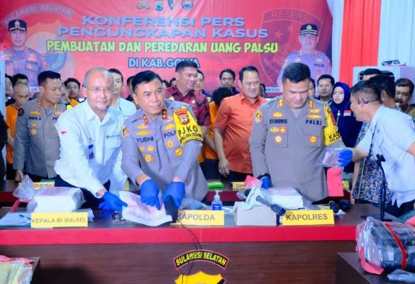 Polda Sulsel Ungkap Sindikat Peredaran Uang Palsu di Gowa, 17 Tersangka Diamankan