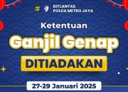 Ganjil Genap Jakarta Ditiadakan Selama Libur Panjang Isra Mikraj dan Imlek 2025