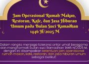 Aturan Jam Operasional Kafe dan Hiburan Umum di Tangerang Selama Ramadan 2025