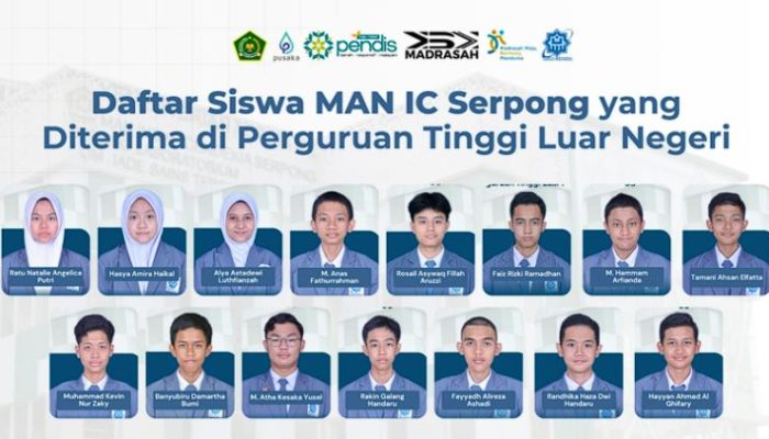 15 Siswa MAN Insan Cendekia Serpong Diterima di Universitas Top Dunia, Prestasi Gemilang!