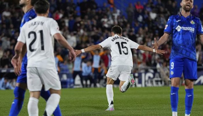 Getafe vs Madrid: Gol Arda Güler Bawa Real Madrid Dekati Barcelona Jelang Final Copa del Rey