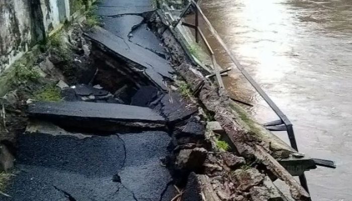 Jalan dan Jembatan Amblas di Matraman, Perbaikan Segera Dilakukan