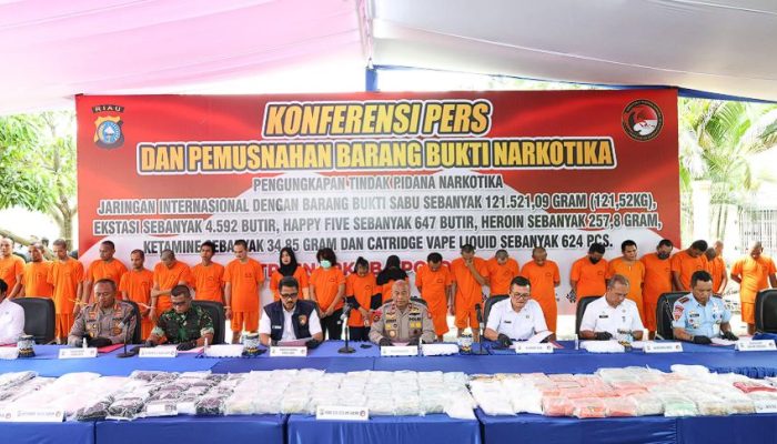 42 Kg Sabu Digagalkan Polda Riau di Hari Kemerdekaan