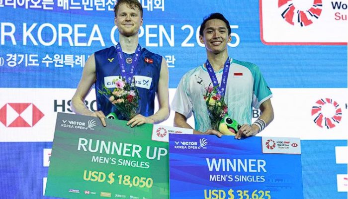 Comeback Gemilang! Jonatan Christie Taklukkan Antonsen & Juara Korea Open 2025