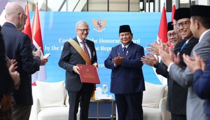 Presiden Prabowo Anugerahi Bill Gates Penghargaan Tertinggi di New York