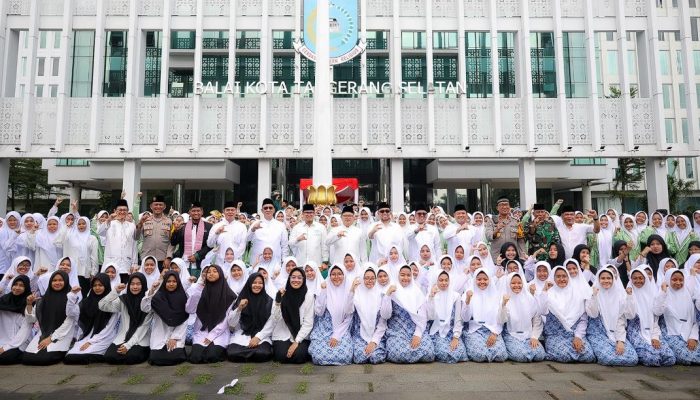 Ribuan Santri Tangsel Bergerak, Buktikan Santri Bukan Sekadar Pelajar Agama