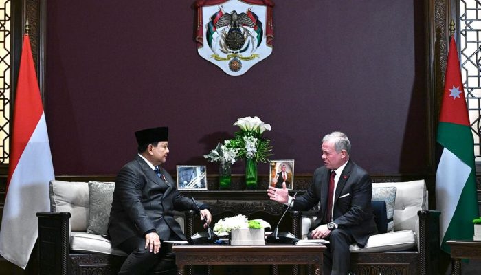 Prabowo–Raja Abdullah II Bahas Perdamaian Gaza dan Two State Solution di Amman