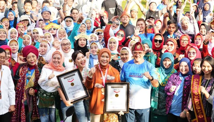 Senam Kriya Sumsel Ini Pecahkan Rekor MURI, Ribuan Peserta Ikut