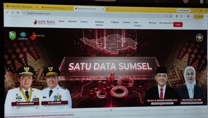 Satu Data Sumsel Diperkuat, Pemprov Siapkan Integrasi Data hingga Kabupaten dan Kota