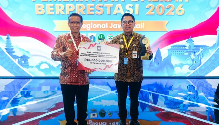 Kota Magelang Raih Penghargaan Terbaik Penurunan Pengangguran di Jawa-Bali, Dapat Insentif Rp3 Miliar