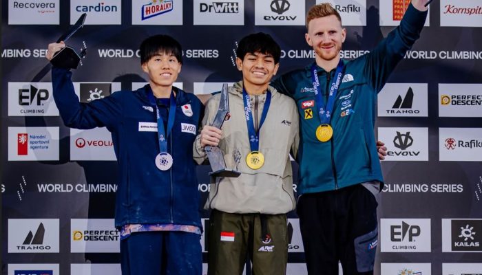 Putra Tri Ramadani Cetak Sejarah, Raih Emas Lead World Climbing Series Praha 2026