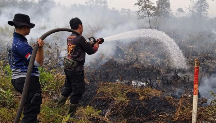Karhutla Palangka Raya Ditangani Polisi, Ini Upaya Polda Kalteng Cegah Api Meluas